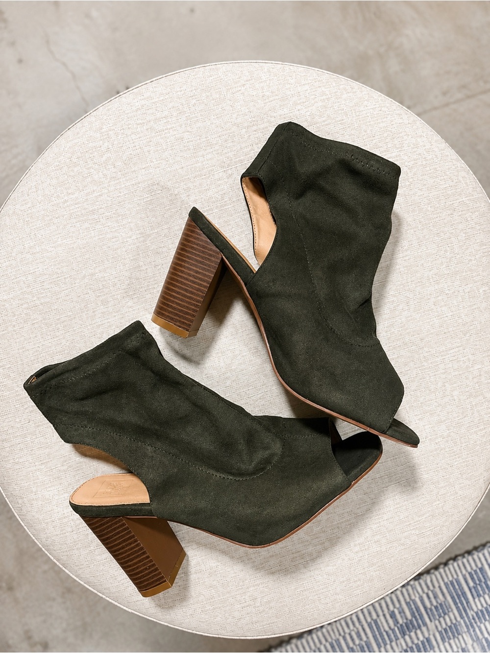 Sole Diva Open-Toe Block Heel Booties